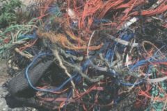 Vi finner mye garn- og taurester av plast på våre ryddetokter.