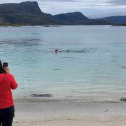 Når man har jobbet seg svett er det deilig å avkjøle seg litt.